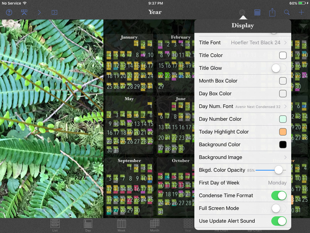 Make a photo calendar in the Perspectiva app on iPad and iPhone